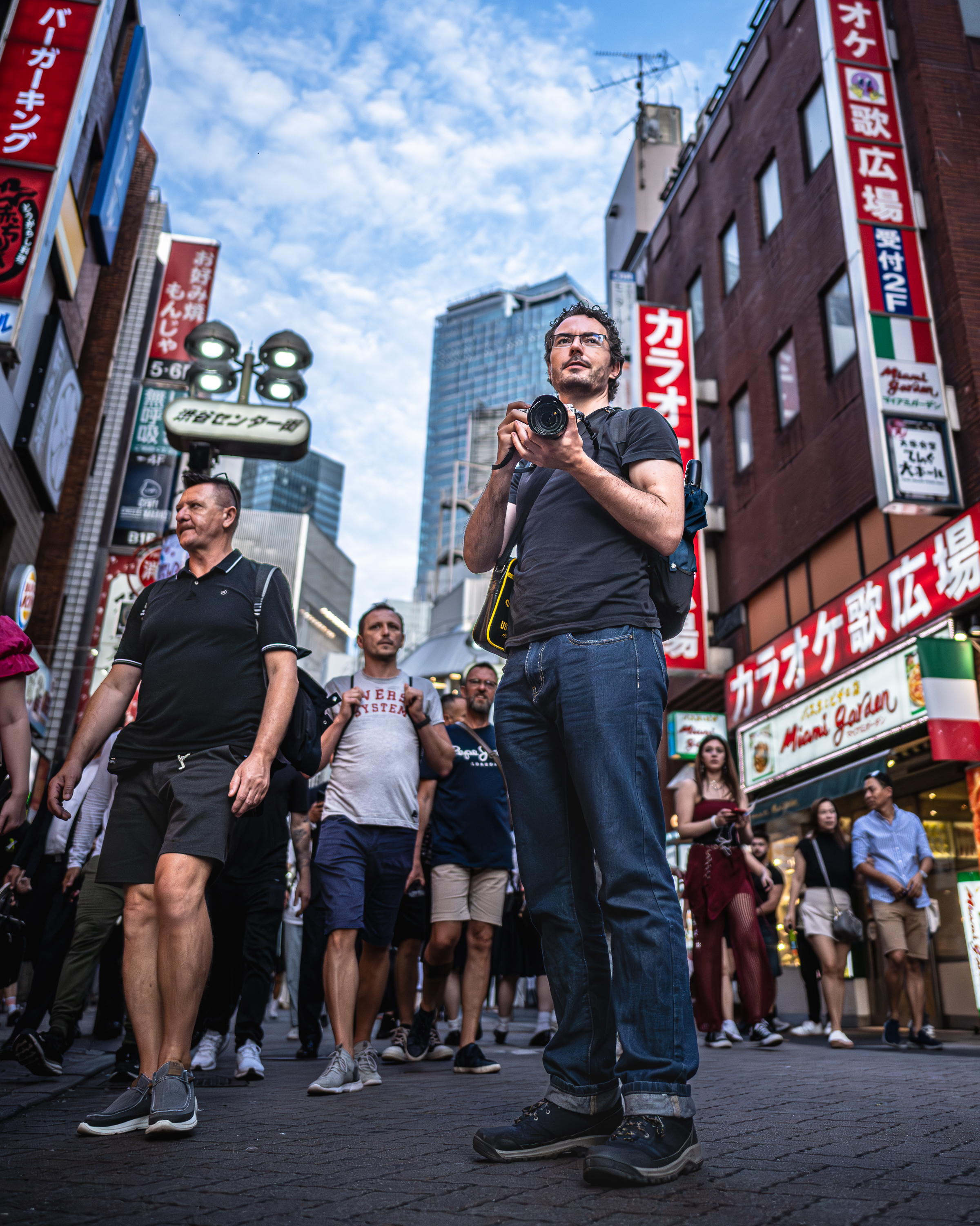 Photographer in the streets of Shibuya